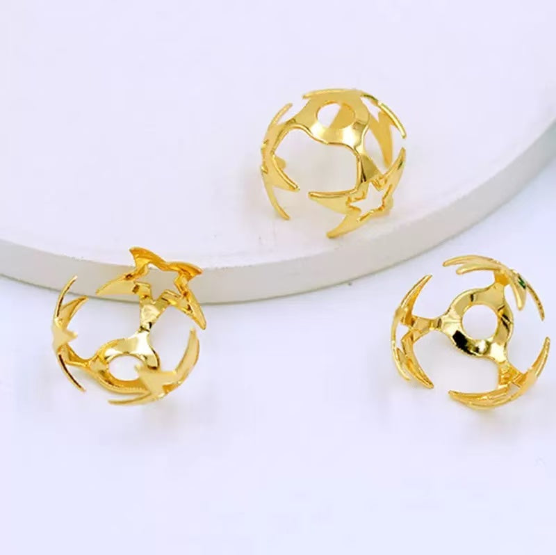 AJ263 55pcs 16mm Star Spacer Beads - DIY Jewelry Making Craft Findings ﻿ ﻿