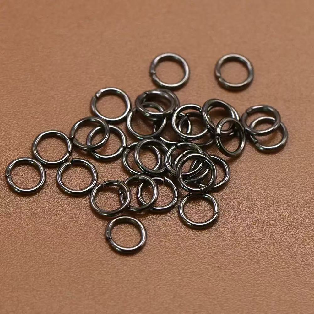 AJ185【200pcs 4.5mm Black Spacer Beads - Jewelry Making Metal Separator Beads