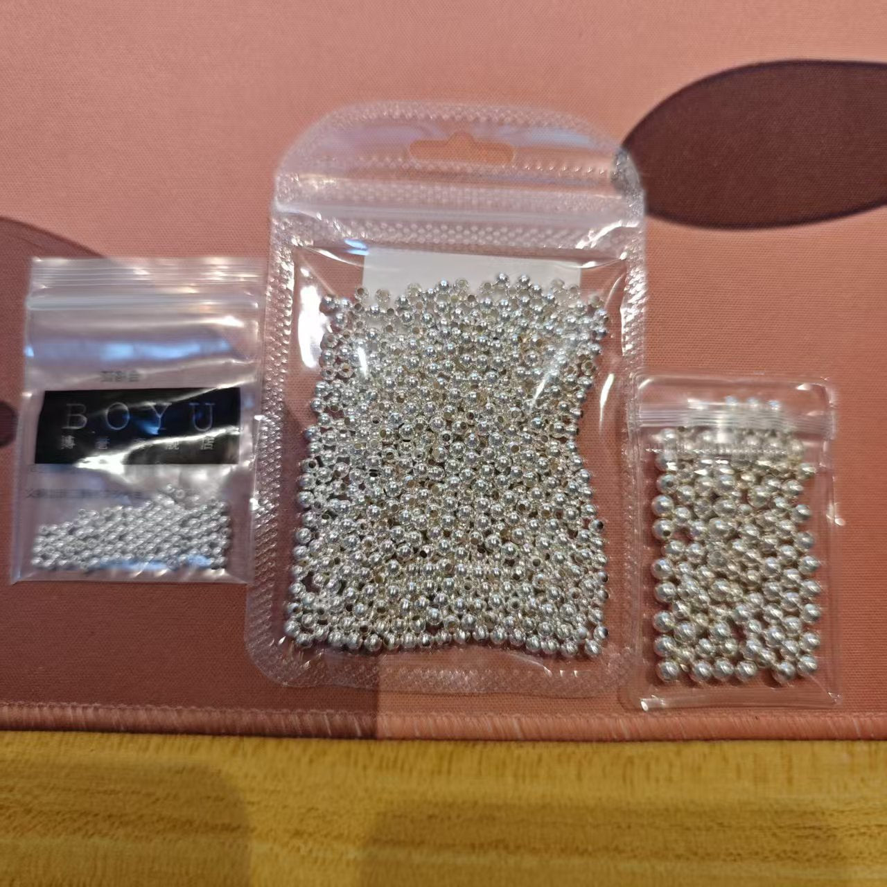 AJ188【100pcs Mixed Size Silver Spacer Beads (1mm/2mm/3mm) - Jewelry Making Kit