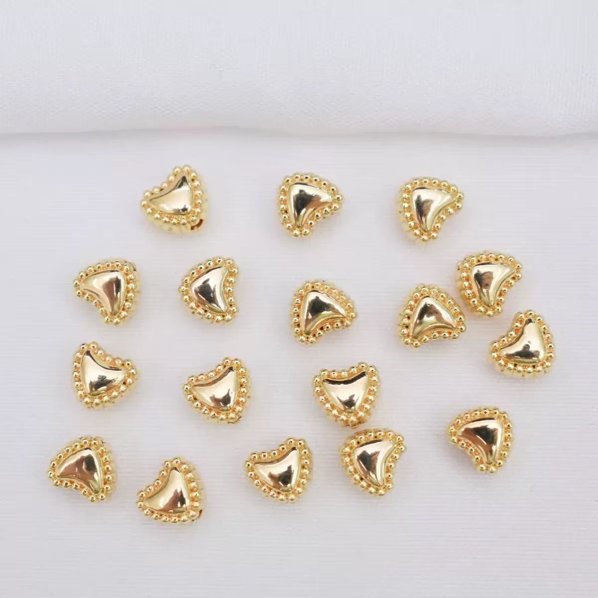 AJ418 100pcs 6mmx5mm Heart Shaped Beads