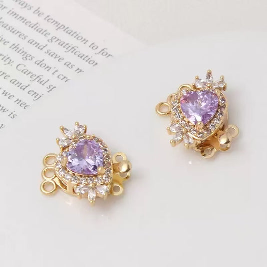 AJ242【1pc Light Purple Zircon