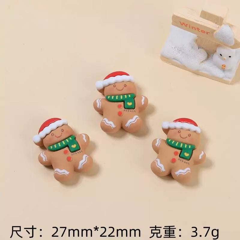 AJ291【20pcs Christmas Charms (10 Styles × 2 Finishes) - Glossy & Matte Holiday Pendants for DIY