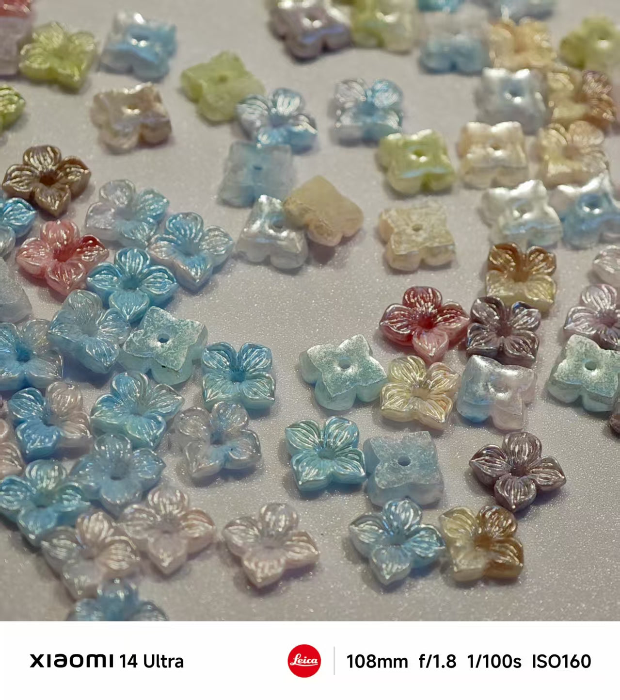 AJ386 【100pcs】 7mm Lucky Clover Beads - Assorted Color Floral Spacer Beads for DIY Jewelry Making